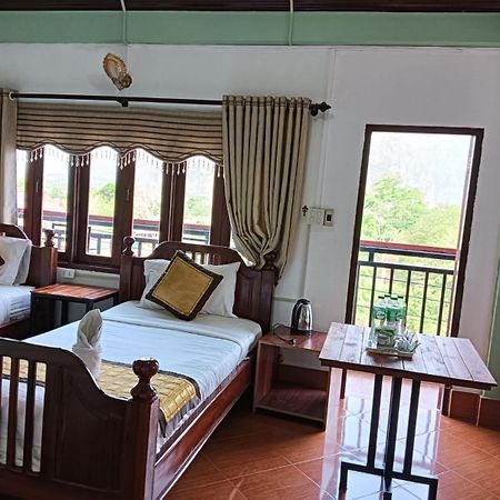 Bountang Riverside Hotel Vang Vieng Dış mekan fotoğraf