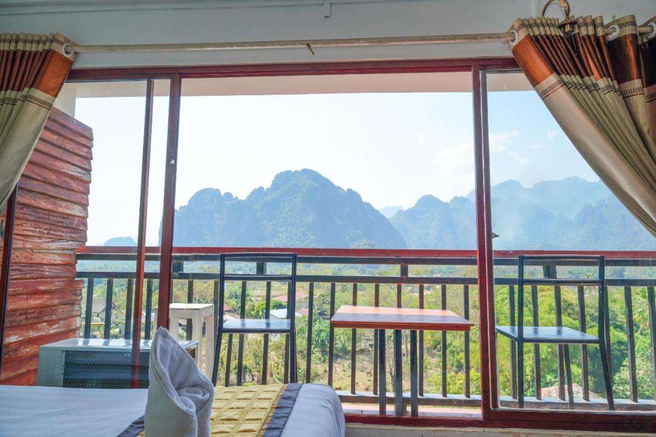Bountang Riverside Hotel Vang Vieng Dış mekan fotoğraf